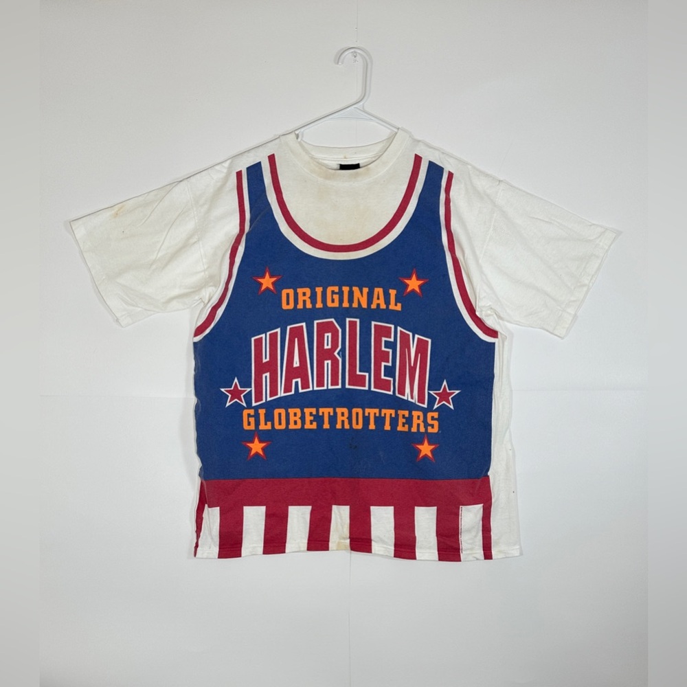 Vintage 1996 Harlem Globetrotters AOP Jersey Style T-Shirt Mens Sz X-Large READ